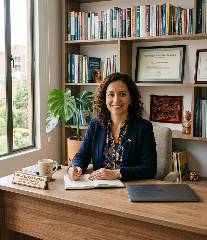 Psicóloga Telova durante consulta en Bogotá